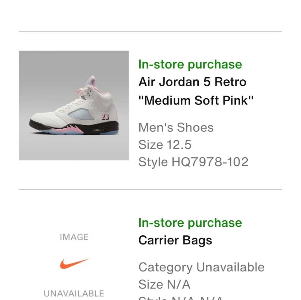 Nike Air Jordan 5 Retro Pink and White Sneakers